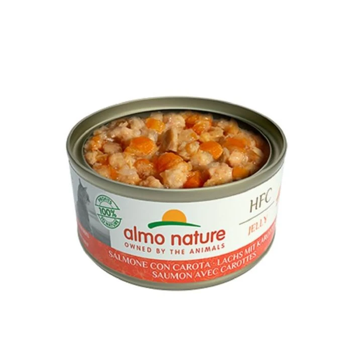 Almo Nature HFC Jelly Salmone Con Carote Per Gatto 24 X 70 G - immagine 2