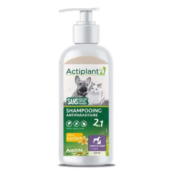 Actiplant Shampoo 2 In 1 Vaniglia Per Cane E Gatto 250 Ml