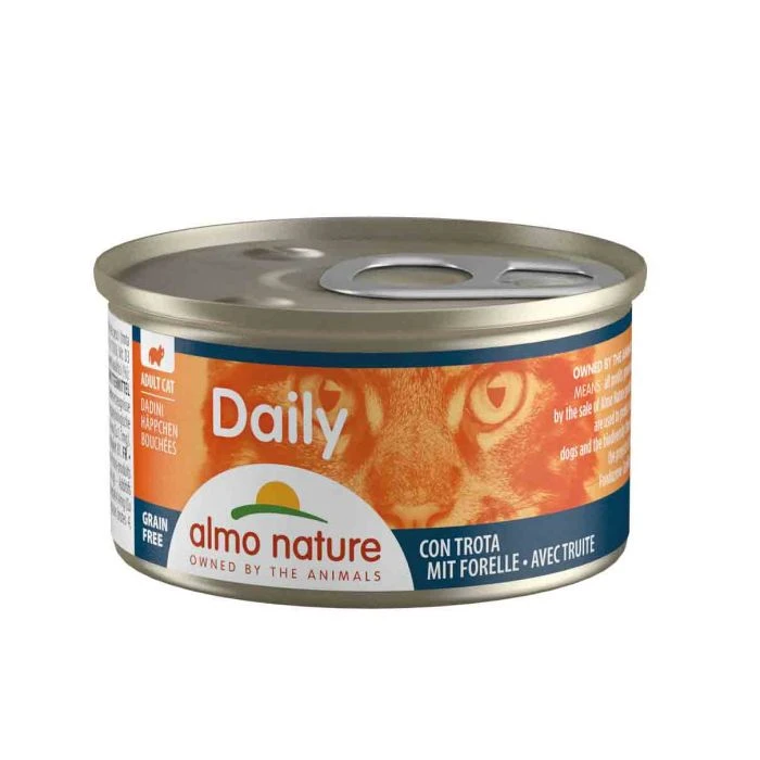 Almo Nature Daily Grain Free Dadini Trota Per Gatto 24 X 85 G