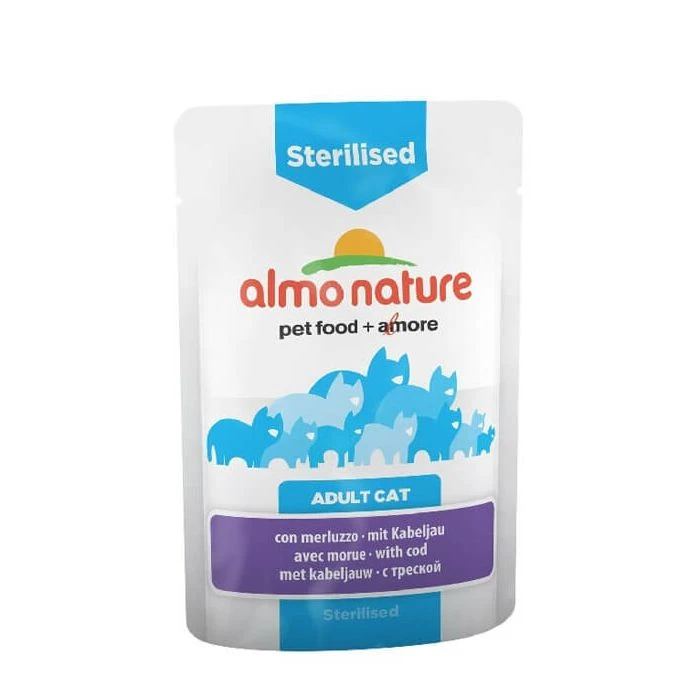 Almo Nature Sterilised Merluzzo Per Gatto 30 X 70 G