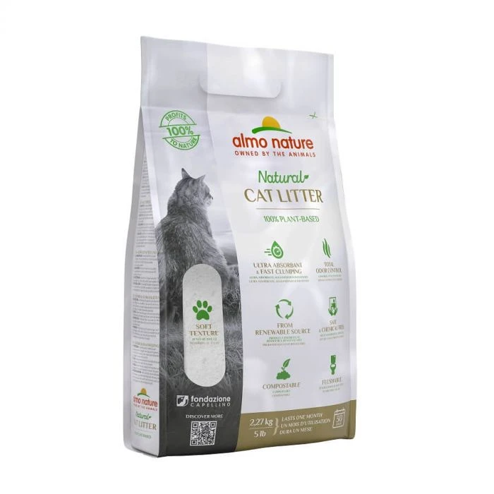 Almo Nature Catlitter Lettiera 100% Naturale Per Gatto 4.54 Kg