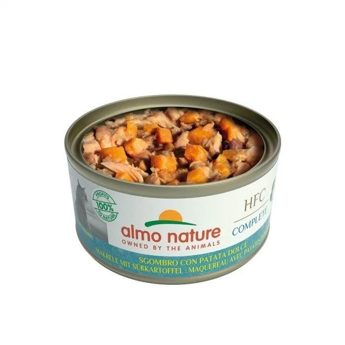 Almo Nature HFC Complete Sgombro E Patate Dolci Senza Cereali Per Gatto 24 X 70 G - immagine 2