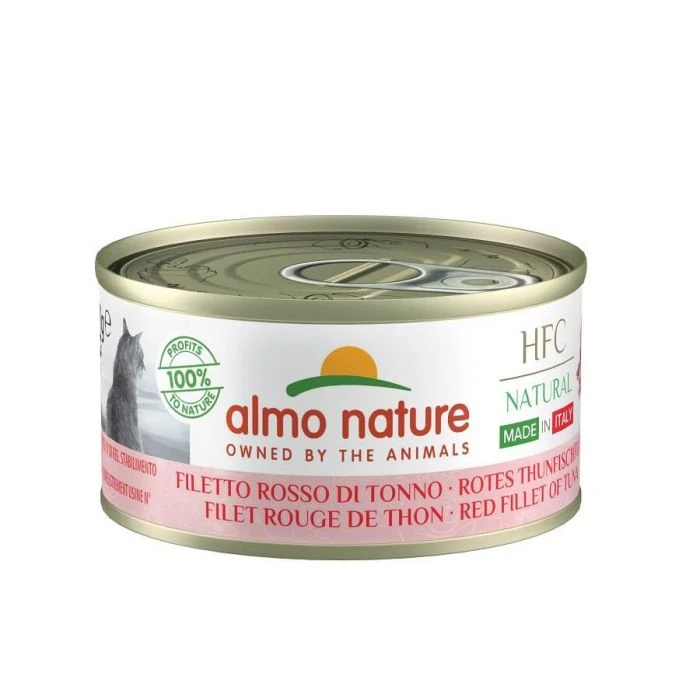 Almo Nature Gatto Natural HFC Made In Italy Filetto Rosso Di Tonno 24 X 70 G