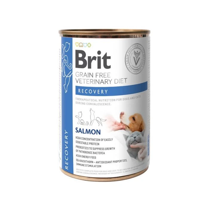 Brit Vet Diet Dog & Cat Recovery Senza Cereali 6 X 400 G