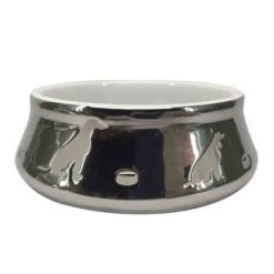 Bubimex Ciotola Ceramica Argentata Motivo Cane 0,8 L