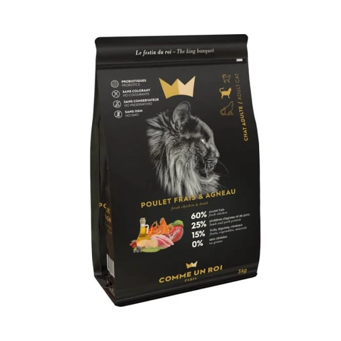 Comme Un Roi Gatto Adulto Pollo Agnello 5 Kg