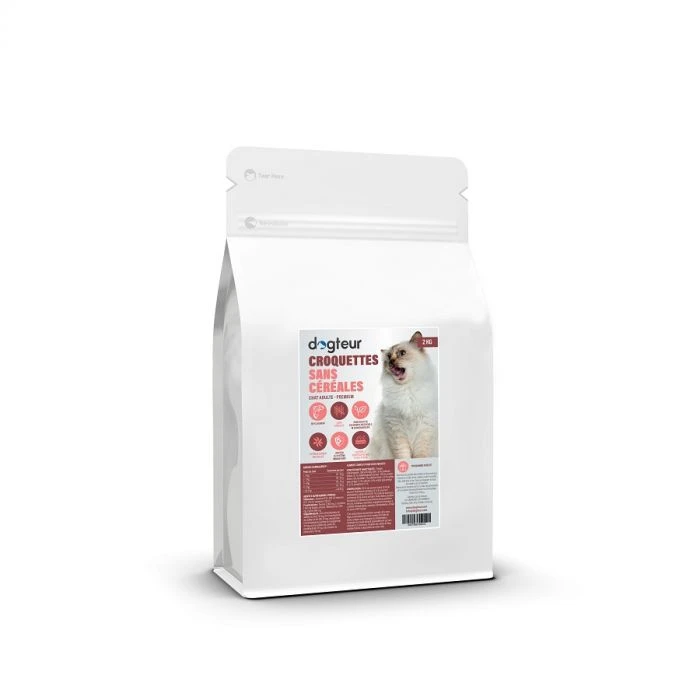 Dogteur Crocchette Premium Senza Cereali Al Salmone Per Gatto Adulto 2 Kg