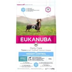 Eukanuba Cane Daily Care Adult Overweight Taglia Piccola & Media Al Pollo 2.3 Kg