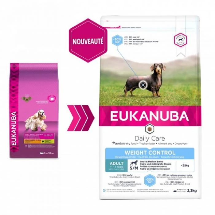 Eukanuba Cane Daily Care Adult Overweight Taglia Piccola & Media Al Pollo 12 Kg - immagine 2
