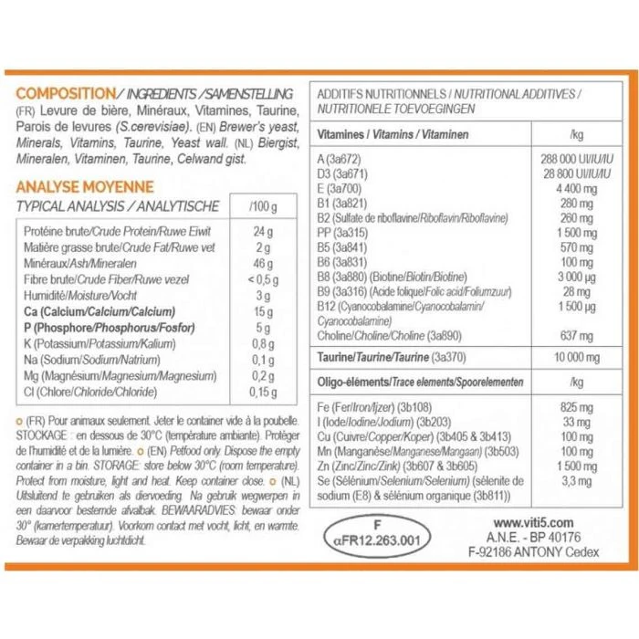 Vit'I5 Orange Polvere Gatto & Cane < 8 Anni 600 G - immagine 3