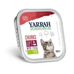 Yarrah Bio Bocconcini Pollo E Manzo In Salsa Al Prezzemolo E Al Timo Per Gatto 16 X 100 G